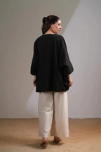 Black Bloom Cotton Co-ord set - Mayantiie