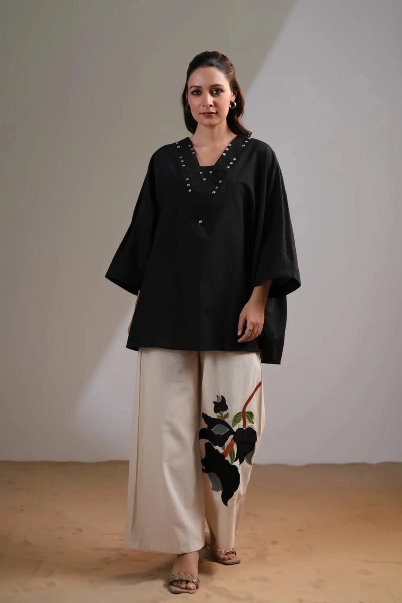 Black Bloom Cotton Co - ord Set - Mayantiie