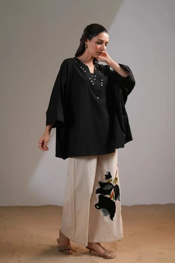 Black Bloom Cotton Co - ord Set - Mayantiie