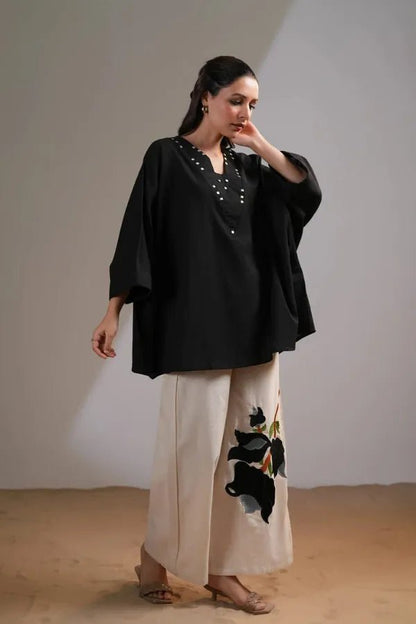 Black Bloom Cotton Co - ord Set - Mayantiie
